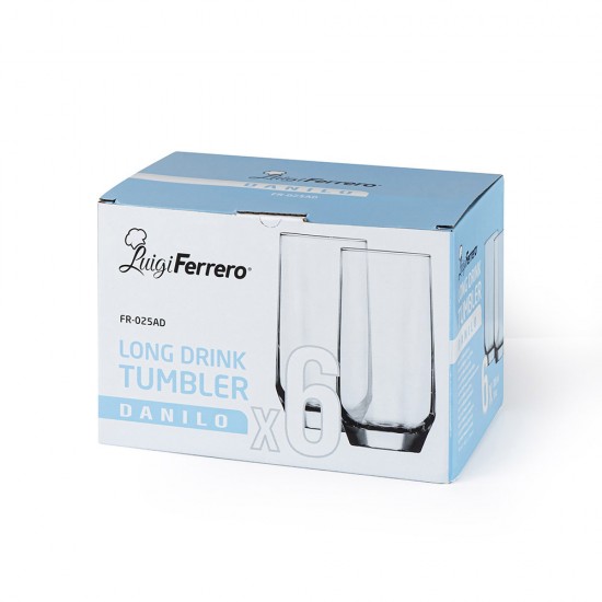 Чаша за вода Luigi Ferrero Danilo FR-025AD 385ml, 6 броя Чаша за вода Luigi Ferrero Danilo FR-025AD 385ml, 6 броя