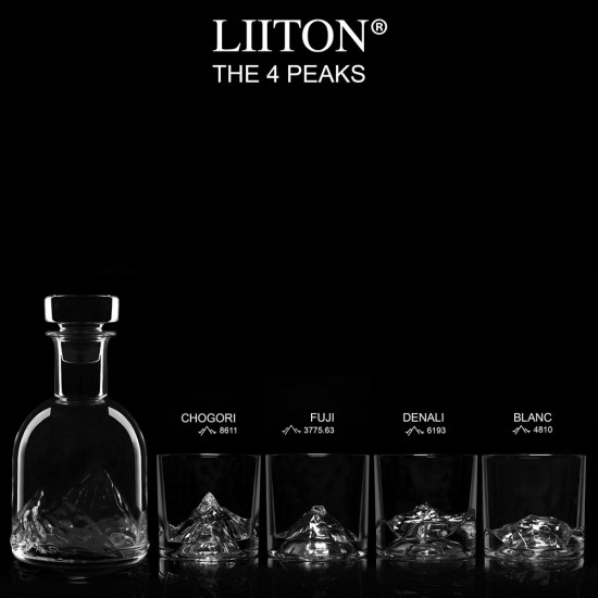 Комплект чаши и бутилка за уиски LIITON PEAKS 5 части Комплект чаши и бутилка за уиски LIITON PEAKS 5 части