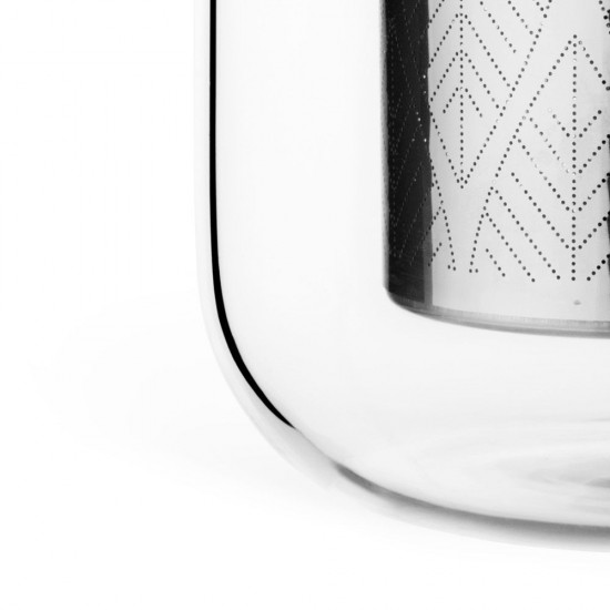 Чаша за чай с цедка VIVA Minima 400ml, сиво капаче за запарка Чаша за чай с цедка VIVA Minima 400ml, сиво капаче за запарка