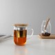 Чаша за чай с цедка VIVA Minima 500ml, бамбуково капаче за запарка Чаша за чай с цедка VIVA Minima 500ml, бамбуково капаче за запарка