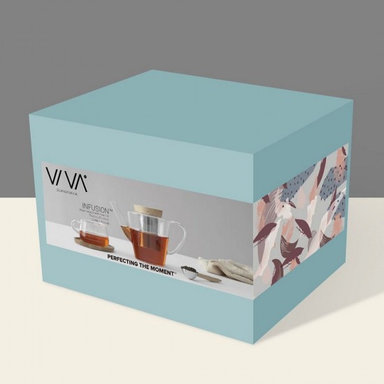 Чайник с цедка VIVA Infusion 1L, с бамбуков капак Чайник с цедка VIVA Infusion 1L, с бамбуков капак
