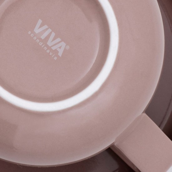 Чаша за чай с подложна чинийка VIVA Classic Stone Rose 250ml, порцелан Чаша за чай с подложна чинийка VIVA Classic Stone Rose 250ml, порцелан