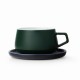 Чаша за чай с подложна чинийка VIVA Classic Pine Green 250ml, порцелан Чаша за чай с подложна чинийка VIVA Classic Pine Green 250ml, порцелан