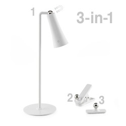 LED магнитна лампа Flexy, 3v1, 3W, 4000K, Бяла