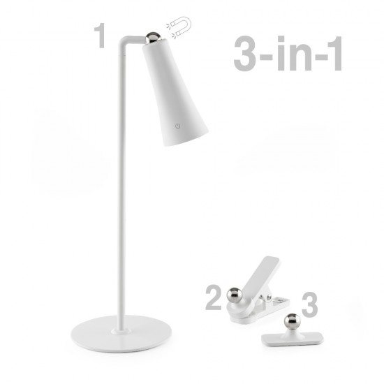 LED магнитна лампа Flexy, 3v1, 3W, 4000K, Бяла LED магнитна лампа Flexy, 3v1, 3W, 4000K, Бяла