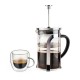 Промо-комплект Luigi Ferrero серия Coffeina - френска преса за кафе и чай 800ml + 4 чаши за чай и кафе х250ml Промо-комплект Luigi Ferrero серия Coffeina - френска преса за кафе и чай 800ml + 4 чаши за чай и кафе х250ml