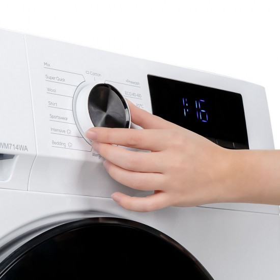 Пералня Muhler IWM714WA, клас А, Steam Wash, инверторна, 7kg, 1400rpm, 5 години Пералня Muhler IWM714WA, клас А, Steam Wash, инверторна, 7kg, 1400rpm, 5 години