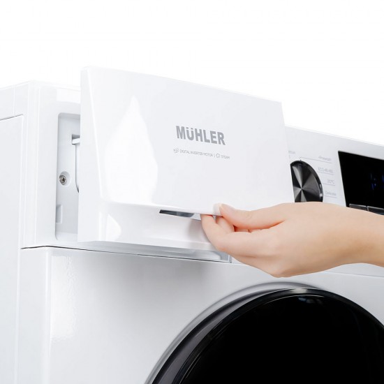 Пералня Muhler IWM714WA, клас А, Steam Wash, инверторна, 7kg, 1400rpm, 5 години Пералня Muhler IWM714WA, клас А, Steam Wash, инверторна, 7kg, 1400rpm, 5 години