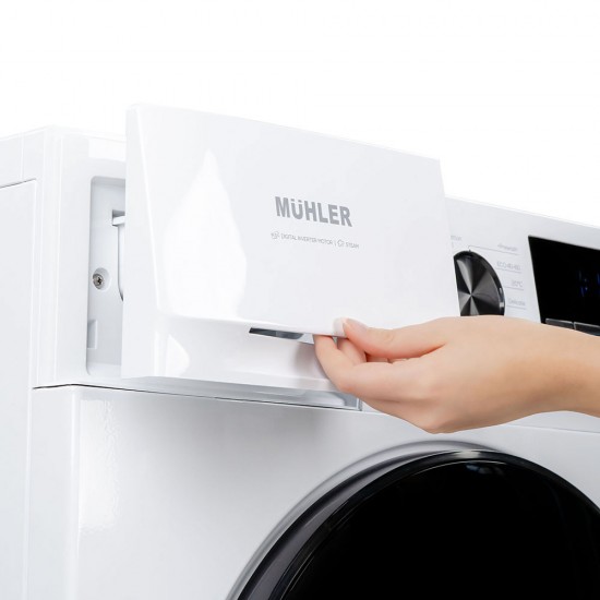 Пералня Muhler IWM814WA, клас А, Steam Wash, инверторна, 8kg, 1400rpm, 5 години Пералня Muhler IWM814WA, клас А, Steam Wash, инверторна, 8kg, 1400rpm, 5 години