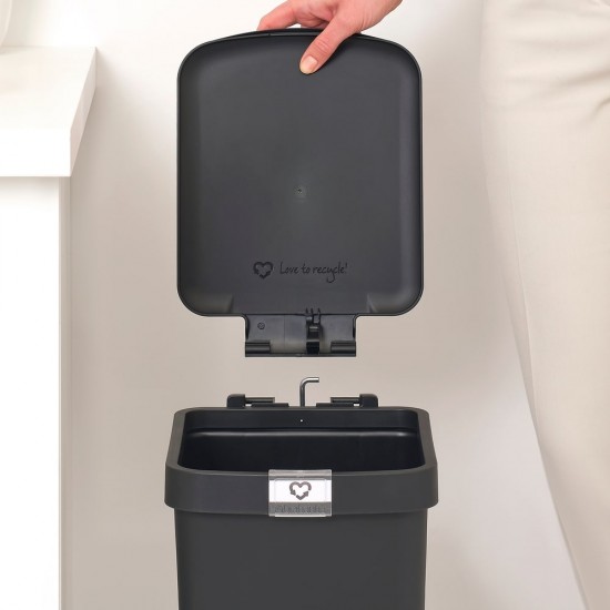 Кош за смет с педал Brabantia StepUp 16L, Dark Grey