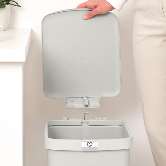 Кош за смет с педал Brabantia StepUp 25L, Light Grey Кош за смет с педал Brabantia StepUp 25L, Light Grey