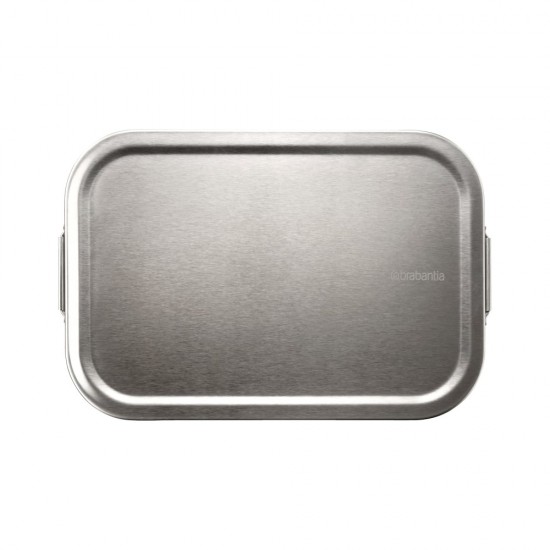 Кутия за обяд Brabantia Make&Take 2L, Matt Steel, с разделители Кутия за обяд Brabantia Make&Take 2L, Matt Steel, с разделители