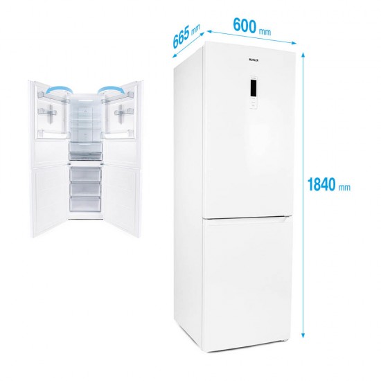 Хладилник Muhler NFC185WE, No Frost, 5 години Хладилник Muhler NFC185WE, No Frost, 5 години