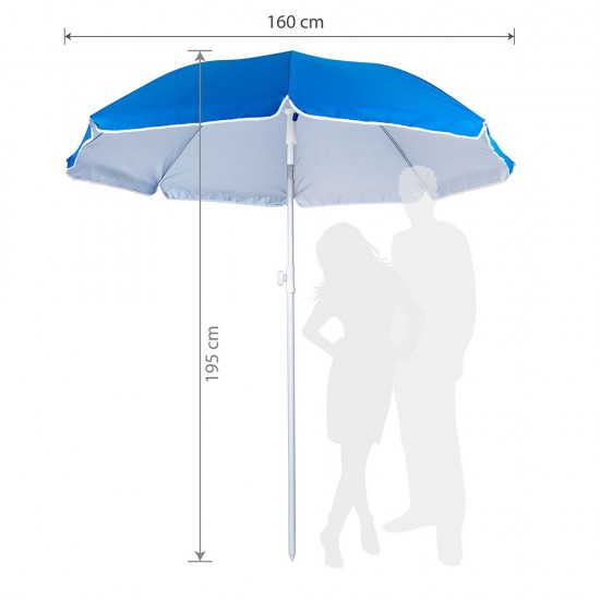Плажен чадър MUHLER 2119, D160cm, H195cm Плажен чадър MUHLER 2119, D160cm, H195cm