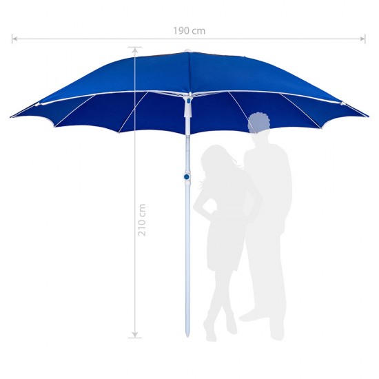 Плажен чадър MUHLER 2117 , D190cm, H210cm Плажен чадър MUHLER 2117 , D190cm, H210cm