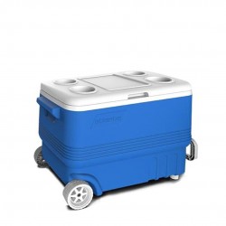 Хладилна кутия Atlantic 45L, пасивна, синя, с колела