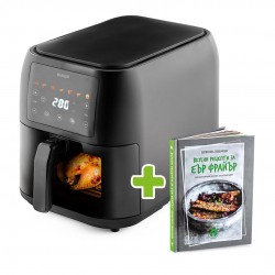Фритюрник с горещ въздух Muhler MFX-815, 1700W, LED + Книга с 69 вкусни рецепти за еър фрайър - автор Борислава Люцканова