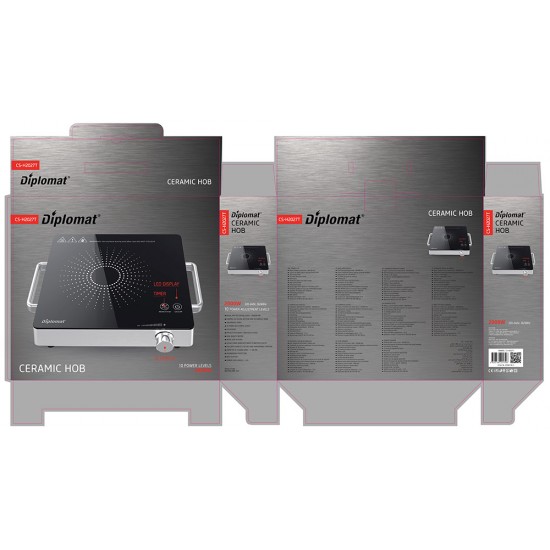 Котлон керамичен Diplomat CS-H2027T, 2000W Котлон керамичен Diplomat CS-H2027T, 2000W