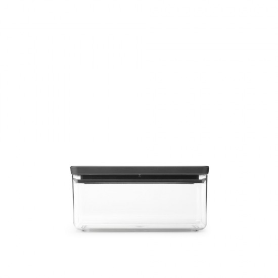 Кутия за съхранение на продукти Brabantia Tasty+ Stackable 1.5L, Dark Grey