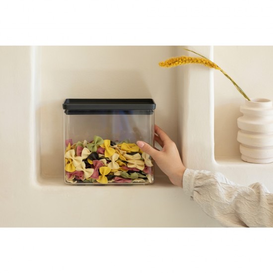 Кутия за съхранение на продукти Brabantia Tasty+ Stackable 3.5L, Dark Grey