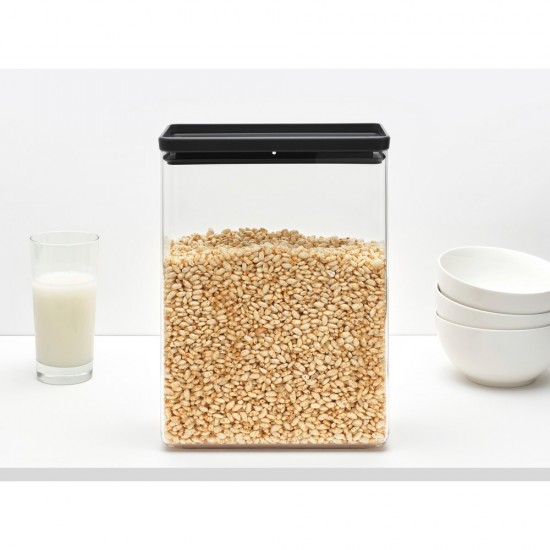 Кутия за съхранение на продукти Brabantia Tasty+ Stackable 5.4L, Dark Grey