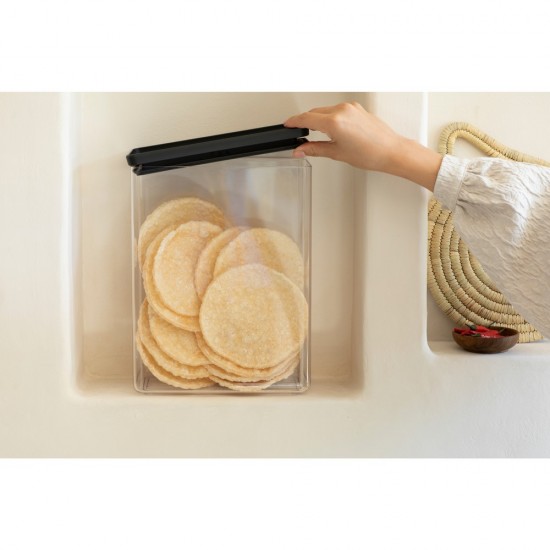 Кутия за съхранение на продукти Brabantia Tasty+ Stackable 5.4L, Dark Grey