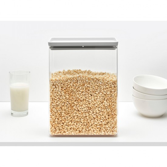 Кутия за съхранение на продукти Brabantia Tasty+ Stackable 5.4L, Light Grey