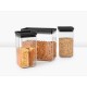 Кутии за съхранение на продукти комплект Brabantia Tasty+ Stackable 2x1.6L+1x3.5L Dark Grey