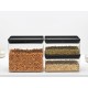 Кутии за съхранение на продукти комплект Brabantia Tasty+ Stackable 2x1.5L+1x3.5L Dark Grey