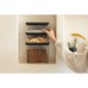 Кутии за съхранение на продукти комплект Brabantia Tasty+ Stackable 2x1.5L+1x3.5L Dark Grey