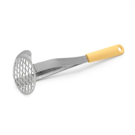 Преса за картофи Brabantia Tasty+ Vanilla Yellow, с подвит ръб за загребване Преса за картофи Brabantia Tasty+ Vanilla Yellow, с подвит ръб за загребване