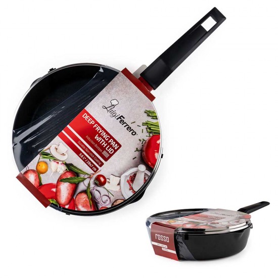 Тиган дълбок с капак Luigi Ferrero Rosso FR-2870 28x7cm, 3.6L Тиган дълбок с капак Luigi Ferrero Rosso FR-2870 28x7cm, 3.6L