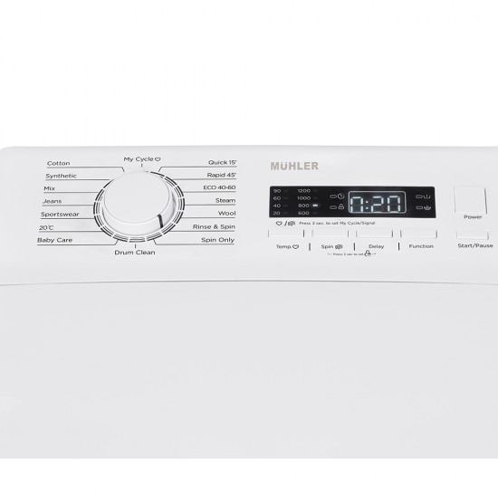 Пералня Muhler SWM712TMWC, клас C, 7kg, 1200rpm, горно зареждане, 5 години Пералня Muhler SWM712TMWC, клас C, 7kg, 1200rpm, горно зареждане, 5 години