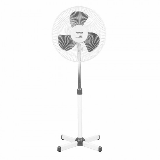 Вентилатор на стойка 16'' Perfect FM-3221, 40W, бяло-сиво Вентилатор на стойка 16'' Perfect FM-3221, 40W, бяло-сиво