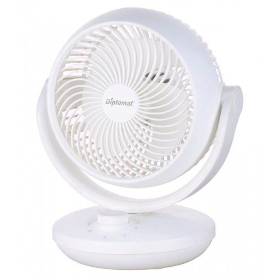Вентилатор настолен 8'' Diplomat DFX-636, 50W, 3D циркулация, механично управление Вентилатор настолен 8'' Diplomat DFX-636, 50W, 3D циркулация, механично управление