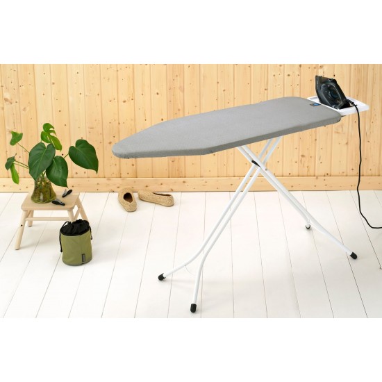 Маса за гладене Brabantia C 124x45cm с масивна поставка за ютия, Metallised