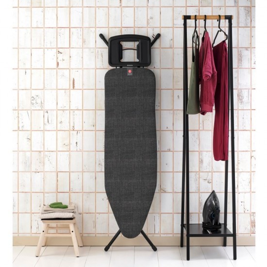Маса за гладене Brabantia B 124x38cm с масивна поставка за ютия, Denim Black