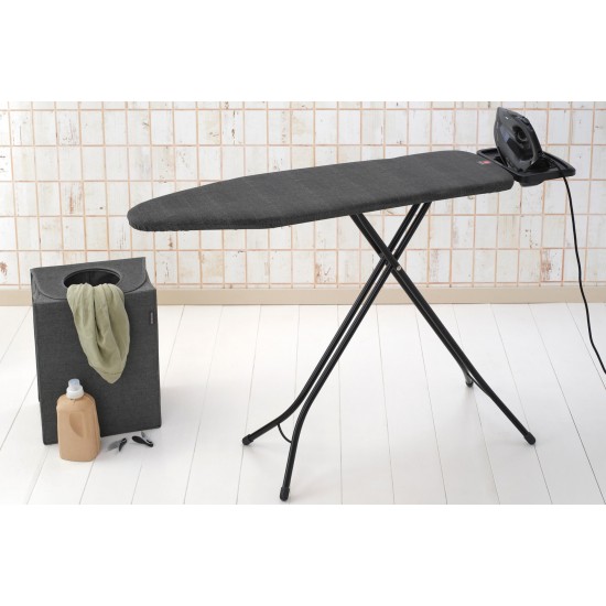 Маса за гладене Brabantia B 124x38cm с масивна поставка за ютия, Denim Black