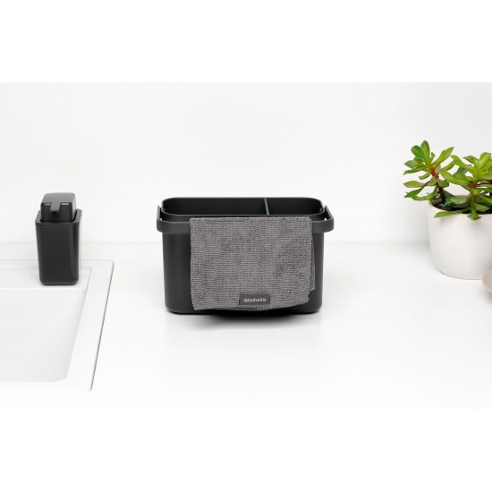 Кутия за аксесоари за почистване с дръжка Brabantia SinkSide Dark Grey