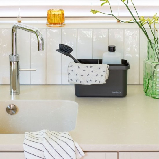 Кутия за аксесоари за почистване с дръжка Brabantia SinkSide Dark Grey
