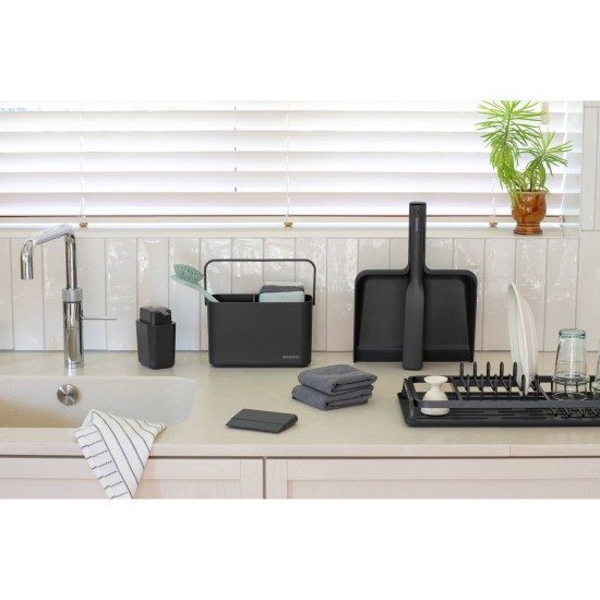 Комплект лопатка с четка за почистване Brabantia SinkSide Dark Grey
