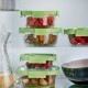 Комплект правоъгълни кутии за съхранение Lekue 3 броя, с четиристранно затваряне Комплект правоъгълни кутии за съхранение Lekue 3 броя, с четиристранно затваряне