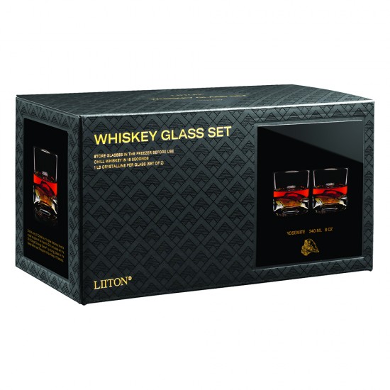 Комплект чаши за уиски LIITON Yosemite 240ml 2 броя Комплект чаши за уиски LIITON Yosemite 240ml 2 броя