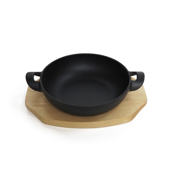 Съд за готвене и сервиране с две дръжки Luigi Ferrero Tika FR-2545 25x20x4.5cm, чугун