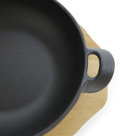 Съд за готвене и сервиране с две дръжки Luigi Ferrero Tika FR-2545 25x20x4.5cm, чугун