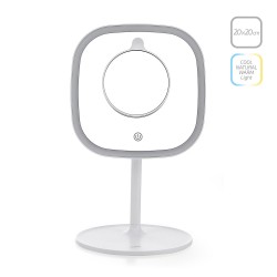 LED козметично огледало за грим Luigi Ferrero FR-805M, квадрат, 20x20 cm