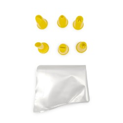 Пош за декорация с пластмасови накрайници Luigi Ferrero Prima Vanilla FR-3030, 6 накрайника