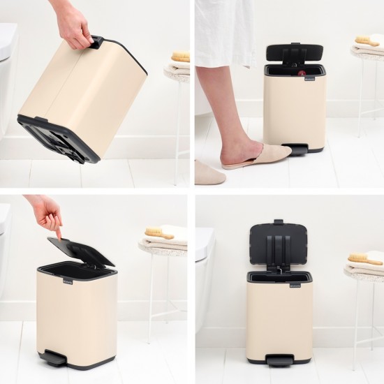 Кош за смет Brabantia Bo Pedal 7L, Soft Beige