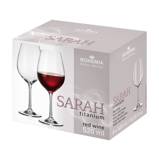 Чаша за вино Bohemia Royal Sarah 520ml, 6 броя