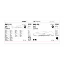 Абсорбатор Muhler AMK-455C-W, бял, класик, 180 м ³/ч, 46.5W